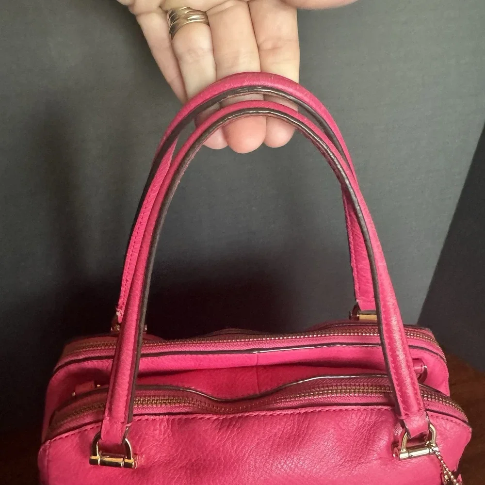 Coach Madison Georgie Small Satchel in Pink Ruby Leather 30081 HTF